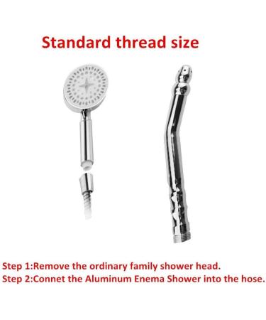 GRSPEHS 3 Heads Aluminum Enema Shower - Handheld Colonic Douche System for Effective Cleansing - Buy Online on GoSupps.com