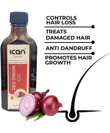 ican London Red Onion Natural Oil For Hair Nails & Skin 100ml - Buy Online on GoSupps.com