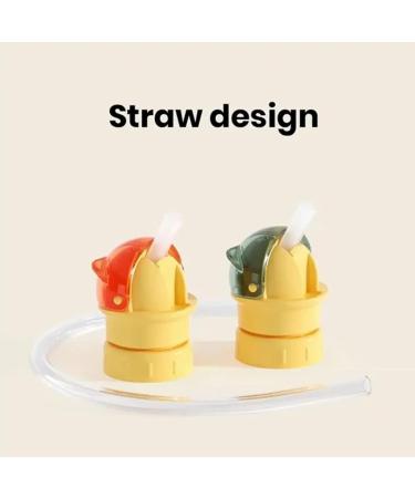 Reusable Children Beverage Water Bottle Straw Lid Water Bottle with Straw Lid Spill Proof Water Bottle Straw Cap Bottle Cap Spout Adapter with Straw No Spill Silicone Water Bottle (Orange *1) - Buy Online on GoSupps.com