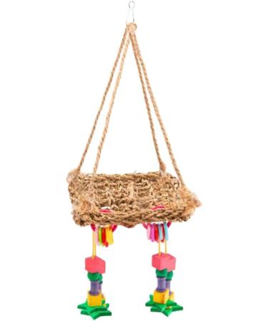 POPETPOP Bird Hammock-Bird Foraging Toy Perch Net Seagrass Mat Parakeet Swing Bird Toys for Cockatoo Cockatiels-Conure-Budgie-Parakeet-Lovebird-Parrots - Buy Online on GoSupps.com