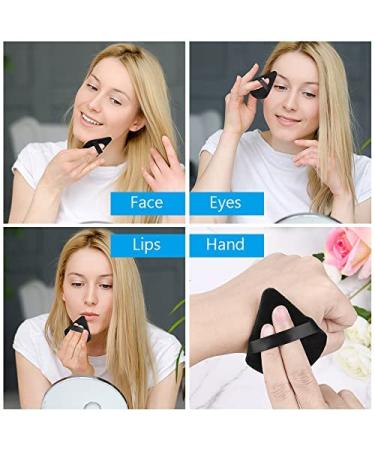 Ainiv 4PCS Black Cotton Soft Triangle Wedge Makeup Powder Puffs - Ideal for Loose Powder & Mineral Powder - Cosmetic Foundation Sponge Tool - Buy Online on GoSupps.com