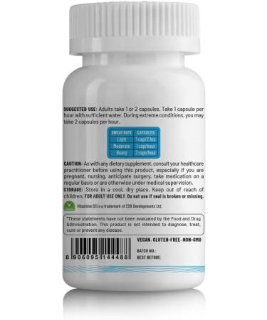 Unived Salt Capsules with Vitamin D3 | Salt Capsules with Electrolytes for Running Endurance Sports Nutrition Running Supplements | 30 Count Electrolyte Capsules - Buy Online on GoSupps.com