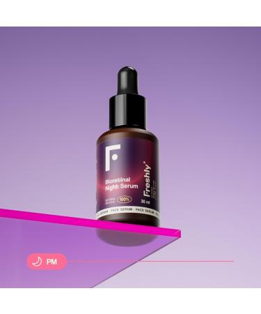 Freshly Cosmetics 100 Natural Retinal Facial Serum that Reduces Wrinkles and Acne Scars Bioretinal Night Serum 30 ml - Buy Online on GoSupps.com