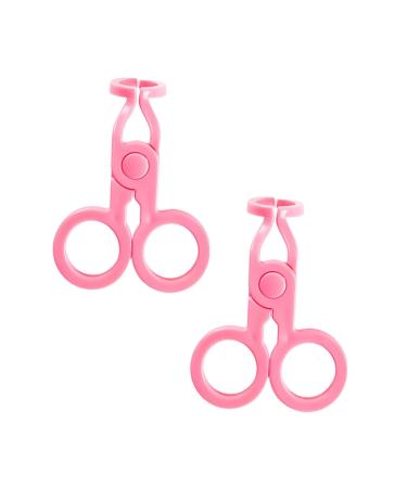 Perfeclan 2x Eye Cares Contact Lens Inserter for Women and Girls Outdoor Compact Contact Lens Carrying Aids Pink