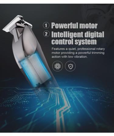 Professional Rechargeable Hair Clippers | Cordless Electric T-Shaped Contour Cutter - Black - Buy Online on GoSupps.com