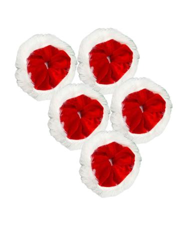 Lurrose 5-Piece Christmas Hair Ties - Red Sequin Rubber Bands for Women & Girls - Festive Hair Accessories - Buy Online on GoSupps.com