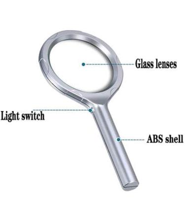 Magnifying Glasses for Hobbies Reading Magnifier HD High Magnification Magnifying Glass with LED Light Magnifier Old Man Reading 10 Times Handheld Magnifying Glass Vision - Buy Online on GoSupps.com