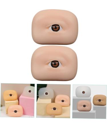NOLITOY 2pcs Eye Practice Skin Eyeshadow Permanent Make up Practice Skin Silicone Makeup Skin Training Board 6.5x4.9cm As Shown - Buy Online on GoSupps.com