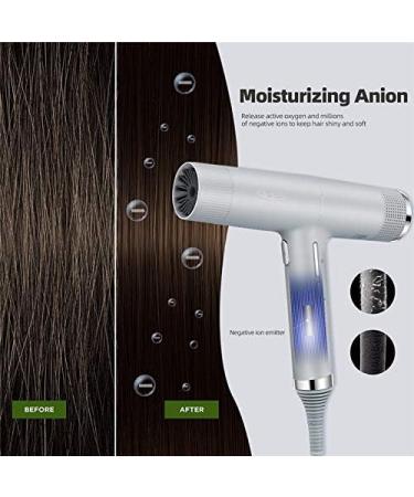3 In 1 Professional Negative ions Blow Dryer Powerful Wind Hot/Cold Hair Dryer Hair Salon Hairdressing with Memory Function 50 - Buy Online on GoSupps.com