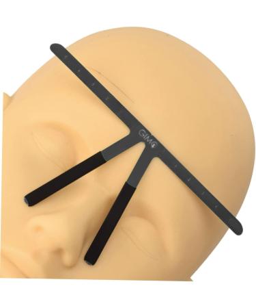 VINTORKY Makeup Kits Embroidery Eyebrow Ruler Household Tools Nose Triangle Ruler Stainless Steel Eyebrow Trimming Makeup Gadgets 13.8x7cm Black - Buy Online on GoSupps.com