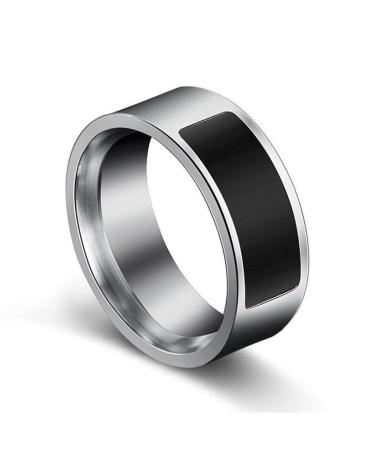 Black Size 6 NFC Multifunctional Waterproof Intelligent Ring Smart Wear Finger Digital Ring Creative and Useful Useful and Attractive