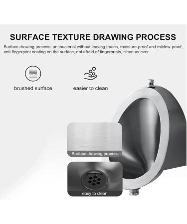 Stainless Steel Urinal Wall Mounted Bar Urinal Toilet Men's Urinal Commercial Splash- Urinal with Sensor Wall Mounted Smart Men's Urinal ConcealedSensor-WallPipe (Manualvalve WallPipe) - Buy Online on GoSupps.com