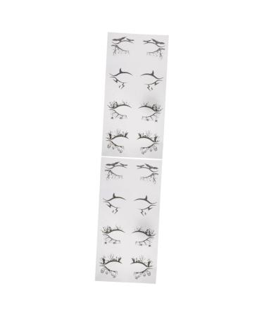 Mikinona 8 Pairs Halloween Eyeliner Stickers Eyeliner Eyeshadow Makeup Sticker Fashion Stickers Black Pvc