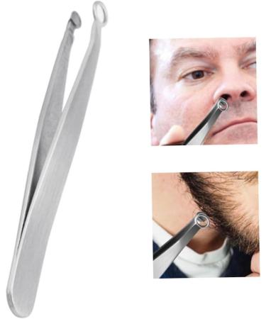 Hair Removal Tweezers Nose Hair Tweezers Stainless Steel Round Tip Face Hair Remover Eyelash Eyebrow Tweezers - Buy Online on GoSupps.com