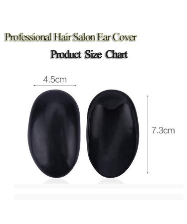 10 Pairs Black Plastic Ear Cover Pads for Hair Salon Dye Coloring - Ear Protector Earmuffs for Hair Treatment - Buy Online on GoSupps.com