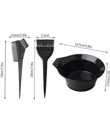 UKD Hair Coloring Kit Tool with Brush Bowl Set Double Sided Coloring Hair Salon Black for Fashion 3PCS Hairdressing Tool - Buy Online on GoSupps.com