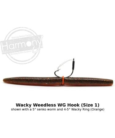 Harmony Fishing Razor Series Wacky Weedless WG Hooks Size 1 (10 Pack) - Buy Online on GoSupps.com