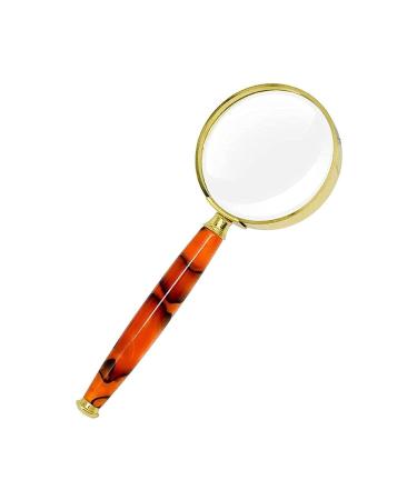 Spacmirrors Magnifying Glass Handheld Magnifying Glass 6X Imitation Jade Handle High End Gift Parents Elderly Head MountLighted Magnifying Magnifier