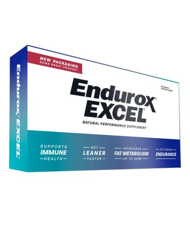 PacificHealth Endurox Excel Natural Performance Supplement, Increases Metabolism & Builds Endurance with Ciwujia (Ginseng) Root - 60 Caps