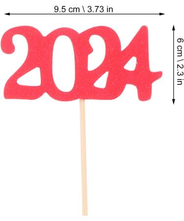 PRETYZOOM 12pcs 2024 Graduation Season Cake Insert Top Hat Paper Decorations Dessert Red - Buy Online on GoSupps.com
