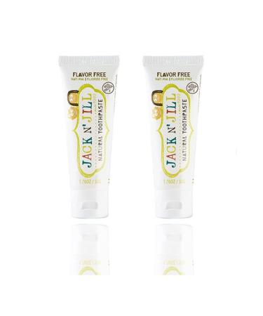 Jack N' Jill Kids Natural Toothpaste Made with Natural Ingredients Helps Soothe Gums and Fight Tooth Decay Suitable from 6 Months Plus FlavourFree 2 x 50g