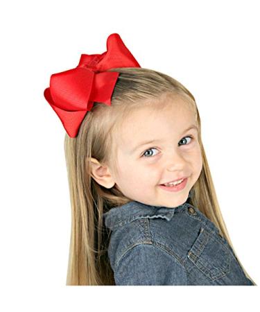 ALinmo 30 Colors 6 Inch Grosgrain Ribbon Bows for Girls | Hair Alligator Clips Accessories for Babies, Kids, Teens - Buy Online on GoSupps.com