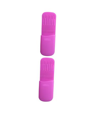 FRCOLOR 2pcs Makeup Brush Pad Cosmetics Brush Clean Mat Foldable Brush Cleaner Mat Makeup Brush Cleaners Brush Cleaning Supply Makeup Brush Cleaning Mat Multifunction