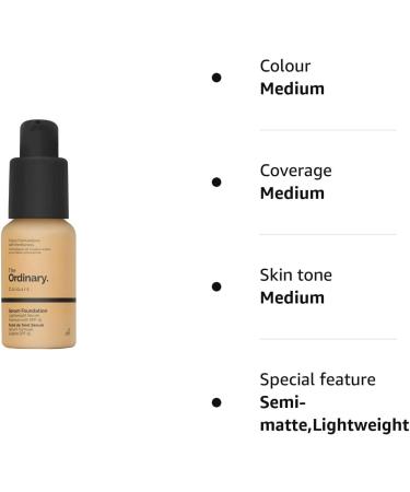 The Ordinary Serum Foundation 30ml Lightweight Pigment Suspension System with Moderate Coverage (3.0Y Medium Dark Yellow Undertones) 30 ml (Pack of 1) 3.0 R Medium Dark - Buy Online on GoSupps.com