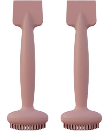 Face Scrub Brush Dual Head Pore Cleansing Brush Soft Face Cleansing Brush Waterproof Mud Film Brush Manual Skin Friendly Leather Powder 2pcs - Buy Online on GoSupps.com