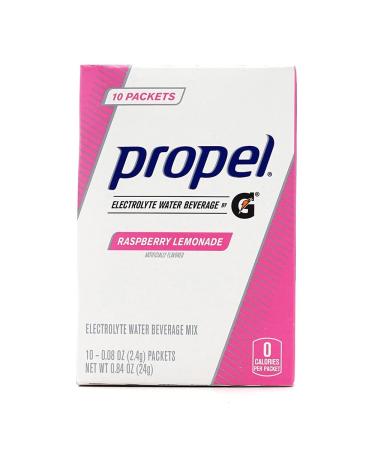 Propel Powder Packets. With Electrolytes Vitamins and No Sugar 10 Count (Raspberry Lemonade)
