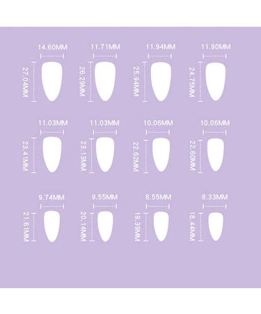 Souarts 24 Pieces French False Nails Different Sizes Short Artificial Nails Full Cover Press on Nails for Women Girl(Black+Grey+Purple) - Buy Online on GoSupps.com