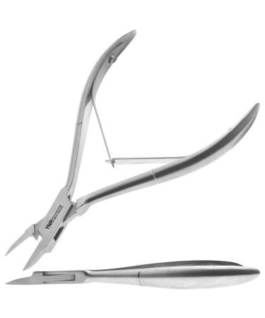 YNR Toenail Clippers - Podiatry Tool German Forged - Pointed Side Nail Nippers to Cut Thick Toe Nails - Hospital Grade 13cm