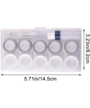 Wudaizhi Travel-Friendly 5-Pair Contact Lens Case Set | Eye Lens Containers | Cosmetic Clasp in White & Gray - Buy Online on GoSupps.com
