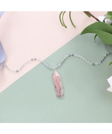Runmeihe Rose Quartz Tree of Life Necklace - Healing Crystal Pendant for Good Luck - Buy Online on GoSupps.com
