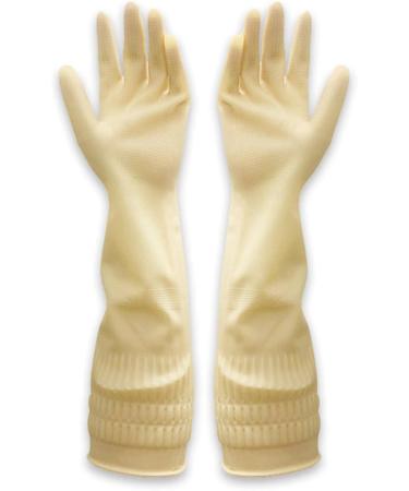Household Work Waterproof Rubber Latex Gloves Dishwashing Laundry Female Labor Protection Durable 125ke-mihuangse Sxiaoma - Buy Online on GoSupps.com