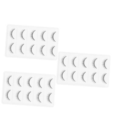 Beaupretty 3 Pairs Short Eyelash Glue False Lashes 3d Fake Eyelashes Handmade Eyelashes Thick Eyelash Elf Fake Lashes Fiber Eyelashes False Eyelashes Artificial Fiber 6d Make up
