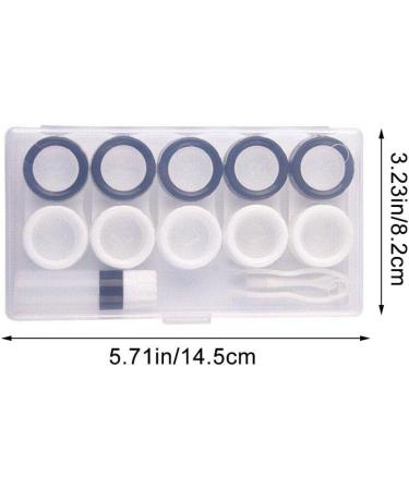 HRIPPY 5 Couples Contact Lens Case - Travel Lens Box for Clear Eyes | Stylish Pupil Cases in White & Black - Buy Online on GoSupps.com