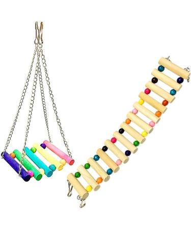 Ewolee Hamster Toys 3 Pack Ferret Toys Rat Cage Toys Hanging Ladder Hammock Swing for Small Animals Rat Hamster Gerbil Degu Guinea Pig Squirrel Ferret Parrot - Buy Online on GoSupps.com