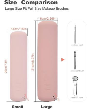 Corneria Large Magnetic Makeup Brush Holder | Portable Organizer & Storage Box for Travel | Slim Soft Makeup Bag in Rosa L - Buy Online on GoSupps.com