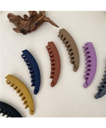 Hair Clips Solid Color Frosted Banana Clip Fashion Ponytail Holder Hair Clips Hairpins Barrettes Women's Hair Accessories Blue Hair Clips (Size : Navy blue) - Buy Online on GoSupps.com