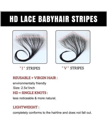 Handmade Swiss HD Lace Baby Hair Edges Extensions - 4Pcs Natural Color - Buy Online on GoSupps.com