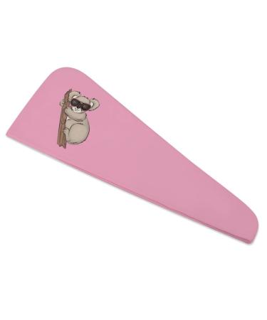 Cute Koala Microfiber Hair Towel Wrap for Women 10 Inch X 26 Inch Super Absorbent Hair Turban with Button