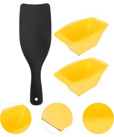 Beaupretty 1 Set Hair Coloring Tools Dying Paddle Hair Color Board Hair Dyeing Bowl Hair Dye Coloring Kit Hair Dye Mixing Bowl Hairstylist Accessories Barber High Gloss Board Highlight Abs Yellow - Buy Online on GoSupps.com