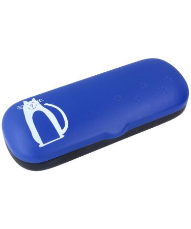 MAUNZI beautiful glasses case for children and adults | Glasses case with cat paws (blue)