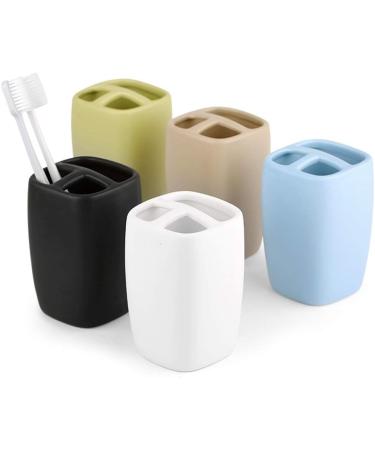 Joplax Matt Ceramic Decorative Bathroom Tooth Storage Organizer - Compact Green Stand for Electric Toothbrush & Toothpaste - Buy Online on GoSupps.com