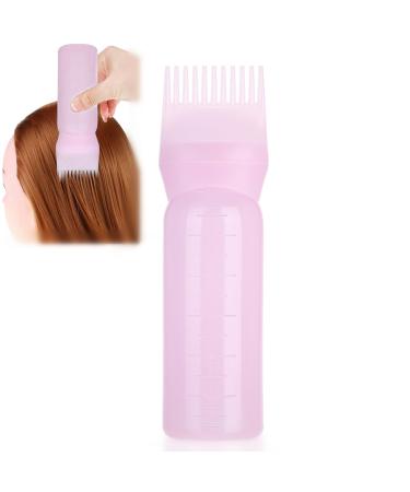 Dioche Root Comb Applicator Bottle with Graduated Scale 3 Colors Hair Dyeing Bottle Brush Shampoo Hair Color Oil Comb Applicator Tool Hair Coloring Dye and scalp treament