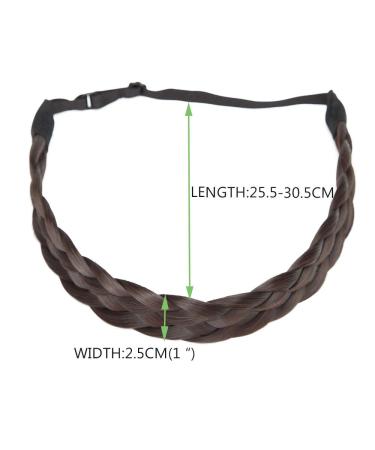 SEGO Braided Headband for Women - Adjustable Elastic Hair Band - Boho Style Synthetic Hairpiece - Wide Plaited Braids - Hair Accessories - M 4A - Buy Online on GoSupps.com