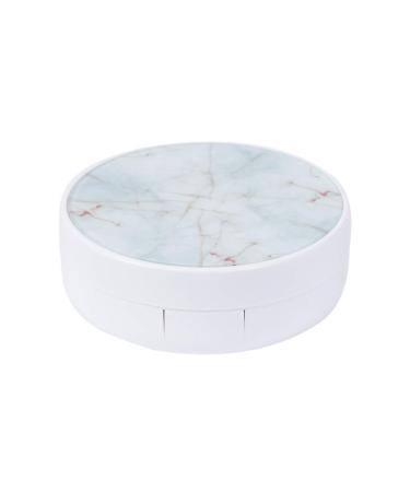Milisten Contact Lens Travel Kit Case Box Container Holder with Tweezers and Solution Bottle Mirror for Women Girls White