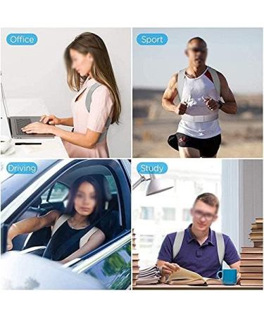 ZUIAI Adjustable Back Support Posture Orthotics Correction Belt Anti-Humpback Breathable (M) Medium Grey - Buy Online on GoSupps.com