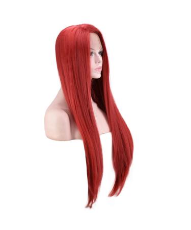 Red Curly Wig for Women - Long Brazilian Hair for Parties | 50s 60s 70s 80s Styles - Buy Online on GoSupps.com